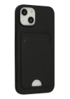 BFS  iPhone 14 Plus Kılıf Kelvin Kartvizitli Silikon - Siyah