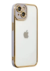 BFS  iPhone 14 Plus Kılıf Liva Lens Silikon - Lila