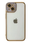 BFS  iPhone 14 Plus Kılıf Liva Lens Silikon - Lila