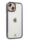 BFS  iPhone 14 Plus Kılıf Liva Lens Silikon - Mavi