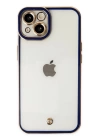 BFS  iPhone 14 Plus Kılıf Liva Lens Silikon - Mavi
