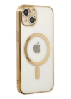BFS  iPhone 14 Plus Kılıf Magneticsafe Lazer Silikon - Gold