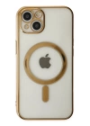 BFS  iPhone 14 Plus Kılıf Magneticsafe Lazer Silikon - Gold
