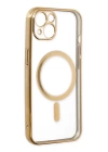 BFS  iPhone 14 Plus Kılıf Magneticsafe Lazer Silikon - Gold