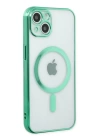 BFS  iPhone 14 Plus Kılıf Magneticsafe Lazer Silikon - Haki Yeşil