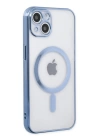 BFS  iPhone 14 Plus Kılıf Magneticsafe Lazer Silikon - Sierra Blue