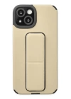 BFS  iPhone 14 Plus Kılıf Mega Standlı Silikon - Gold