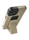 BFS  iPhone 14 Plus Kılıf Mega Standlı Silikon - Gold
