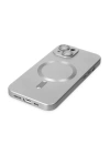BFS  iPhone 14 Plus Kılıf Moshi Lens Magneticsafe Silikon - Gümüş