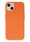 BFS  iPhone 14 Plus Kılıf Nano içi Kadife Silikon - Turuncu
