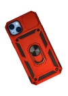 BFS  iPhone 14 Plus Kılıf Pars Lens Yüzüklü Silikon - Kırmızı