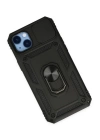 BFS  iPhone 14 Plus Kılıf Pars Lens Yüzüklü Silikon - Siyah