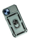 BFS  iPhone 14 Plus Kılıf Pars Lens Yüzüklü Silikon - Yeşil