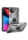 BFS  iPhone 14 Plus Kılıf Sofya Yüzüklü Silikon Kapak - Gümüş