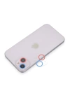 BFS  iPhone 14 Plus Renkli Kamera Lens Koruma Cam - Pembe-Mavi