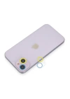 BFS  iPhone 14 Plus Renkli Kamera Lens Koruma Cam - Sarı-Mavi