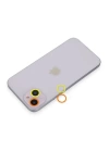 BFS  iPhone 14 Plus Renkli Kamera Lens Koruma Cam - Sarı-Turuncu