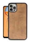 BFS  iPhone 14 Pro Kılıf Aras Deri Kapak - Taba