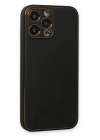 BFS  iPhone 14 Pro Kılıf Coco Deri Silikon Kapak - Siyah