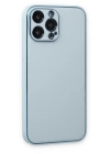 BFS  iPhone 14 Pro Kılıf Coco Deri Silikon Kapak - Sky Blue