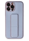 BFS  iPhone 14 Pro Kılıf Coco Deri Standlı Kapak - Sky Blue