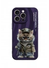BFS iPhone 14 Pro Kılıf Crew Desenli Kapak - Kedi - 2