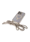 BFS  iPhone 14 Pro Kılıf Divo Lazer Askılı Magsafe Kapak - Gold