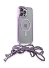 BFS  iPhone 14 Pro Kılıf Divo Lazer Askılı Magsafe Kapak - Lila