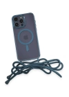 BFS  iPhone 14 Pro Kılıf Divo Lazer Askılı Magsafe Kapak - Sierra Blue