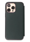 BFS  iPhone 14 Pro Kılıf Dolpin Kapaklı - Koyu Yeşil
