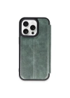 BFS  iPhone 14 Pro Kılıf Flip Cover - Koyu Yeşil