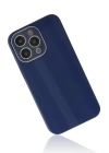 BFS  iPhone 14 Pro Kılıf Glass Kapak - Lacivert