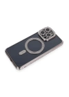 BFS  iPhone 14 Pro Kılıf Joke Simli Magneticsafe Kılıf - Gri