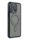 BFS  iPhone 14 Pro Kılıf Joke Simli Magneticsafe Kılıf - Lacivert