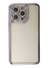 BFS  iPhone 14 Pro Kılıf Joke Taşlı Silikon - Mor