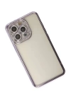 BFS  iPhone 14 Pro Kılıf Joke Taşlı Silikon - Mor