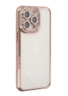 BFS  iPhone 14 Pro Kılıf Joke Taşlı Silikon - Pembe