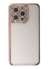 BFS  iPhone 14 Pro Kılıf Joke Taşlı Silikon - Pembe