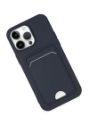 BFS  iPhone 14 Pro Kılıf Kelvin Kartvizitli Silikon - Lacivert