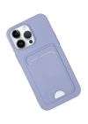 BFS  iPhone 14 Pro Kılıf Kelvin Kartvizitli Silikon - Lila