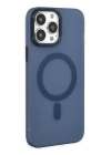 BFS  iPhone 14 Pro Kılıf Lodos Magneticsafe Mat Kapak - Mavi