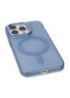 BFS  iPhone 14 Pro Kılıf Lodos Magneticsafe Mat Kapak - Sierra Blue