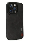 BFS  iPhone 14 Pro Kılıf Loop Deri Silikon - Siyah