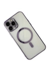 BFS  iPhone 14 Pro Kılıf Magneticsafe Lazer Silikon - Mor
