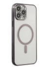 BFS  iPhone 14 Pro Kılıf Magneticsafe Lazer Silikon - Siyah