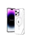 BFS  iPhone 14 Pro Kılıf  Magneticsafe Standlı Kapak - Şeffaf