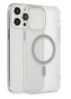 BFS  iPhone 14 Pro Kılıf Matte Şeffaf Magneticsafe - Şeffaf