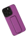 BFS  iPhone 14 Pro Kılıf Mega Standlı Silikon - Mor