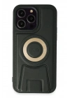 BFS  iPhone 14 Pro Kılıf Merkür Magneticsafe Standlı Kapak - Koyu Yeşil