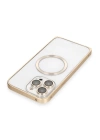 BFS  iPhone 14 Pro Kılıf Metal Bumper Magneticsafe Kapak - Gold